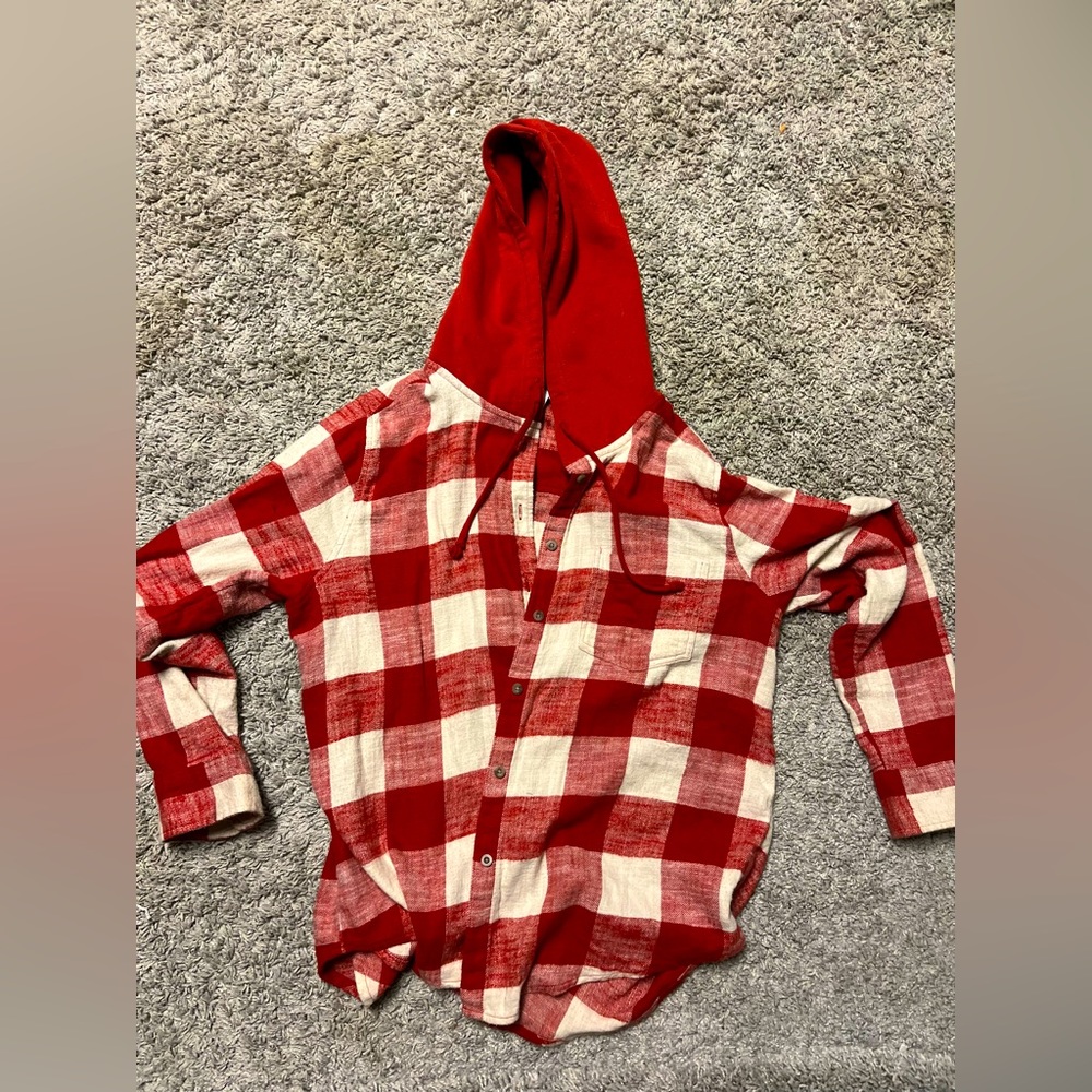 Red Hooded Flannel